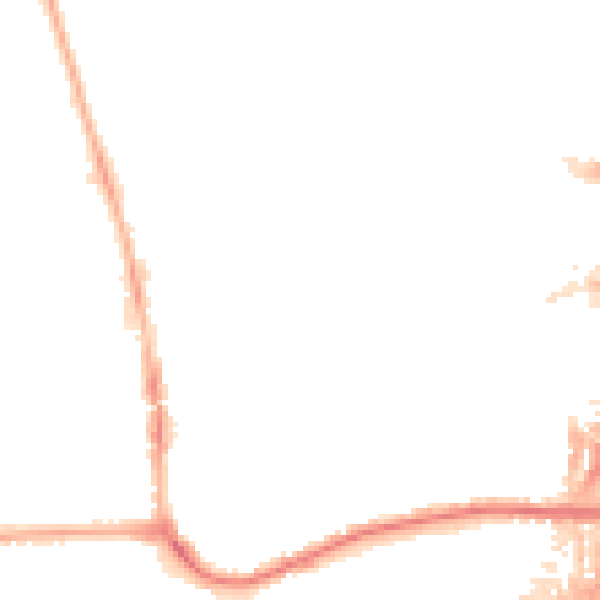 Night-time road noise heatmap for M41 0XG
