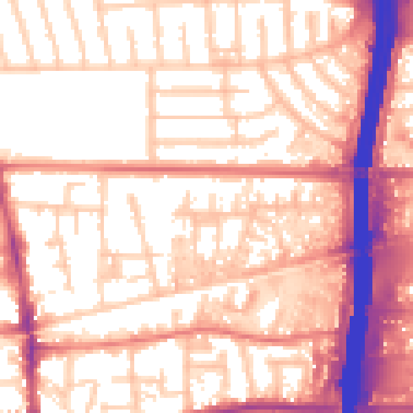 Daytime road noise heatmap for M41 0XY