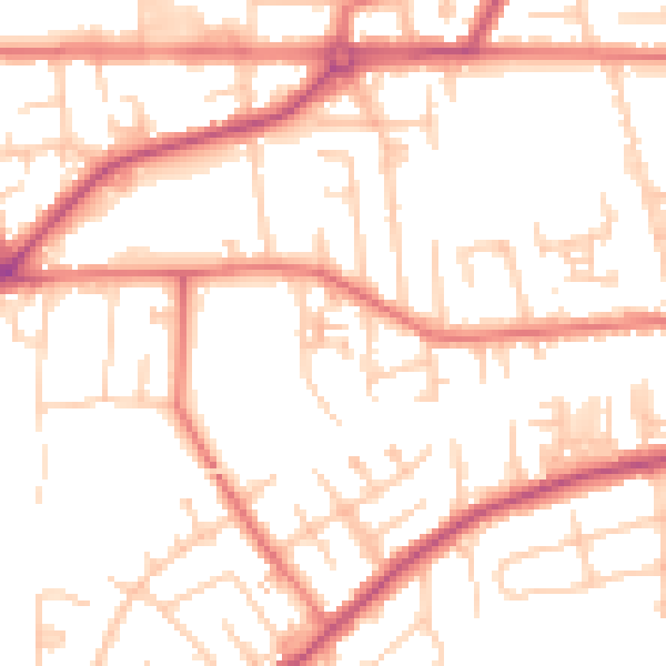 Daytime road noise heatmap for M41 5DD