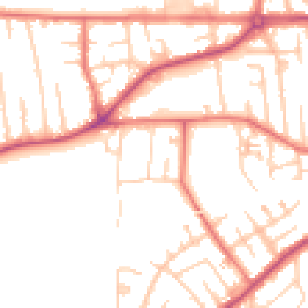 Daytime road noise heatmap for M41 5DL