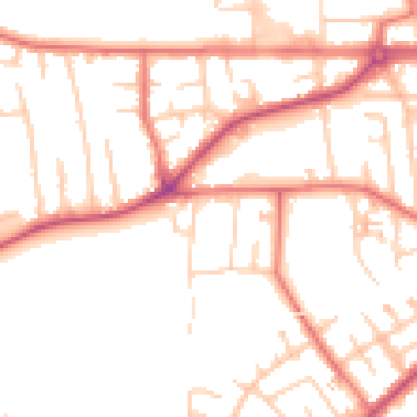Daytime road noise heatmap for M41 5DZ