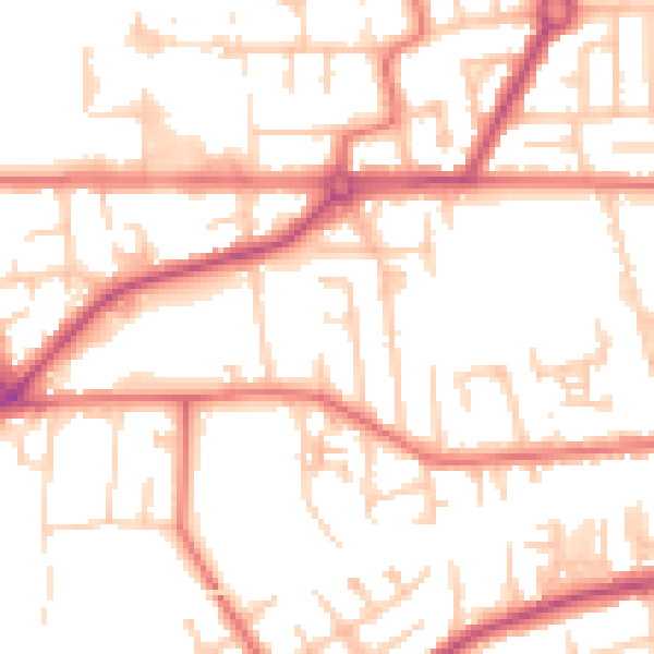 Daytime road noise heatmap for M41 5EP