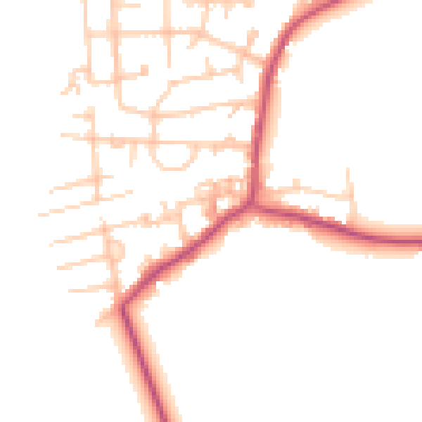 Daytime road noise heatmap for M41 6HY