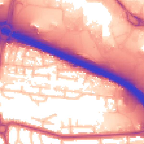 Daytime road noise heatmap for M41 7EY