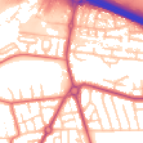 Daytime road noise heatmap for M41 7NA