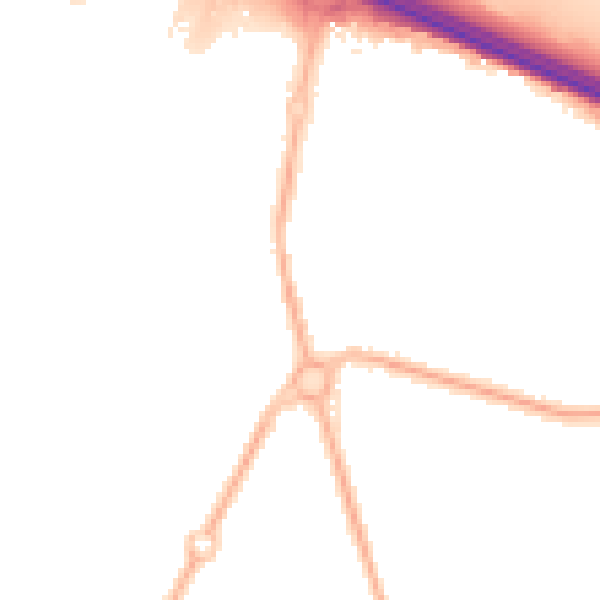 Night-time road noise heatmap for M41 7NA