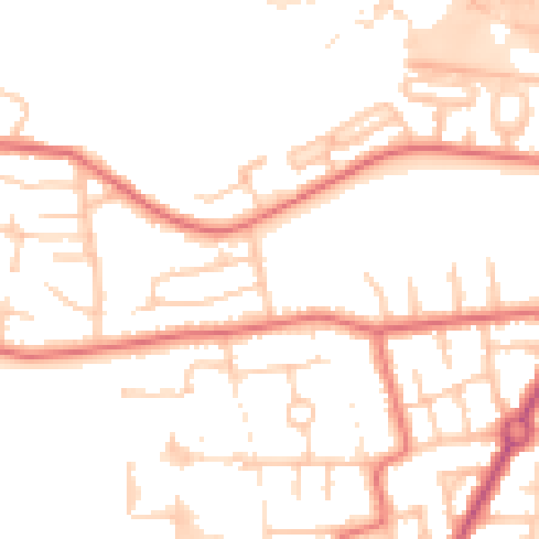 Daytime road noise heatmap for M41 7WN