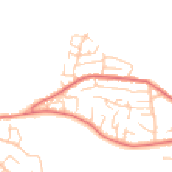 Daytime road noise heatmap for M41 8DG