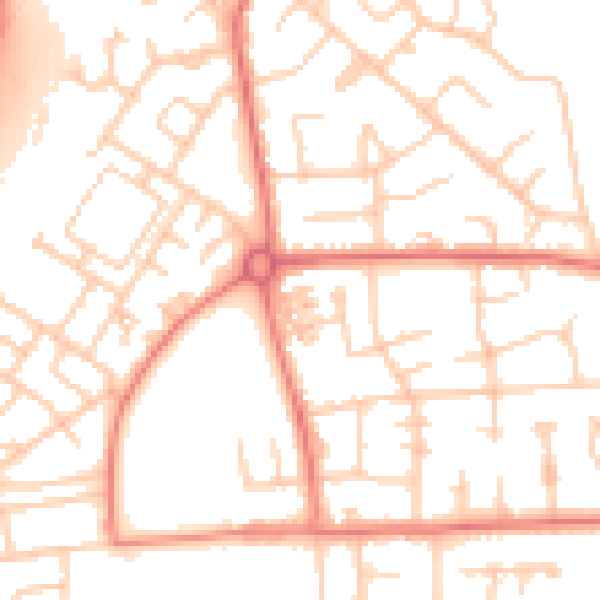Daytime road noise heatmap for M41 8RZ