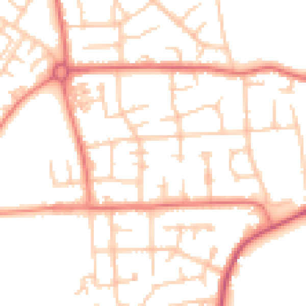 Daytime road noise heatmap for M41 8TD