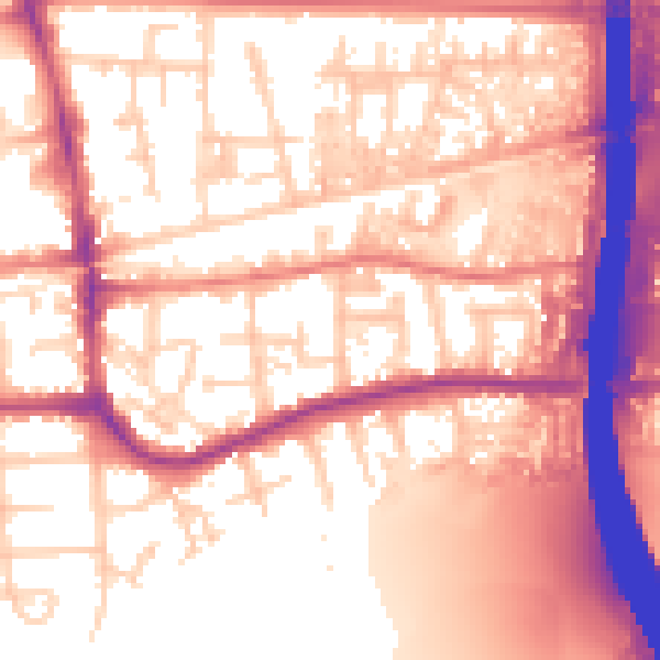 Daytime road noise heatmap for M41 9AG