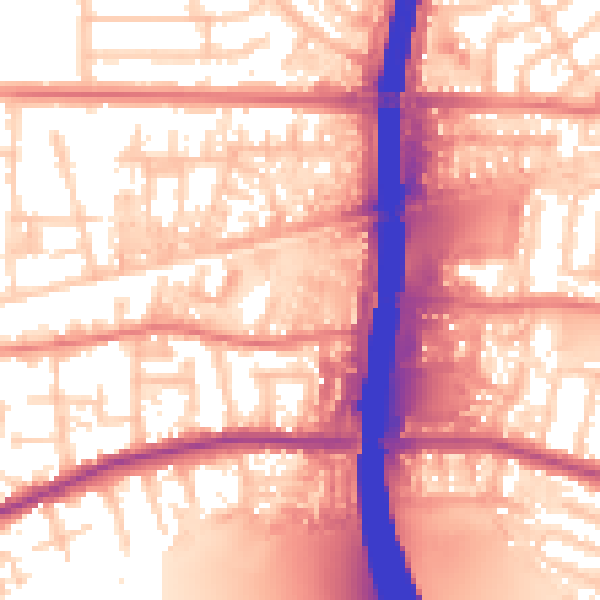 Daytime road noise heatmap for M41 9BE