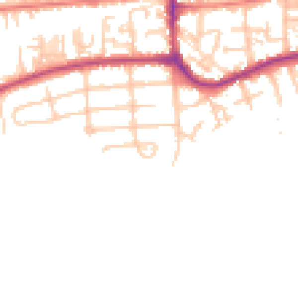 Daytime road noise heatmap for M41 9HZ