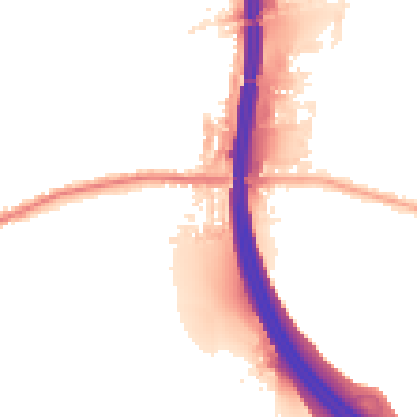 Night-time road noise heatmap for M41 9LF