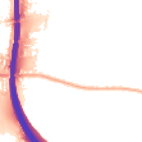 Night-time road noise heatmap for M41 9NF