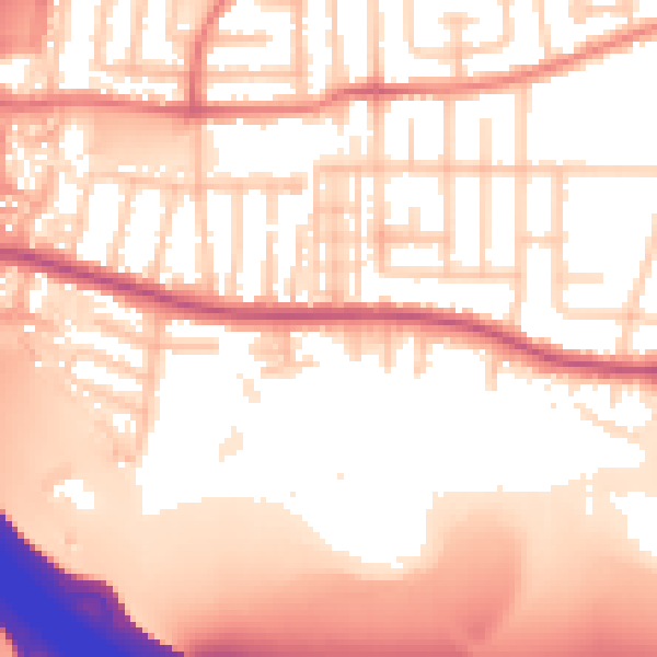 Daytime road noise heatmap for M41 9NU