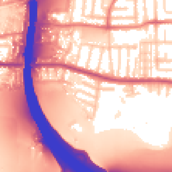 Daytime road noise heatmap for M41 9WN