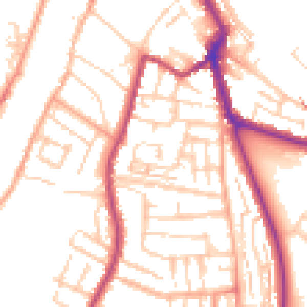 Daytime road noise heatmap for ME1 1AD