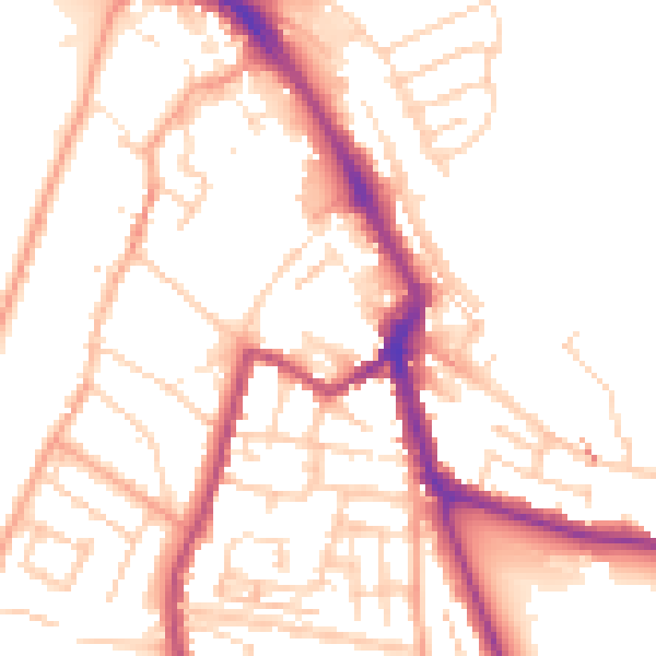 Daytime road noise heatmap for ME1 1AE