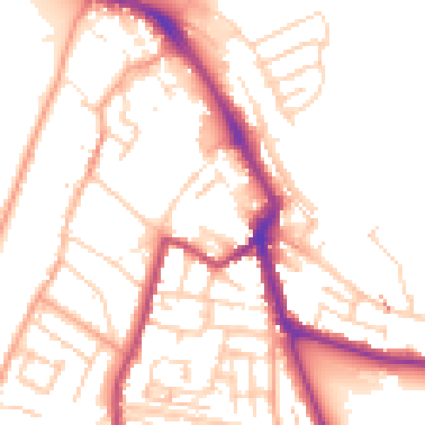 Daytime road noise heatmap for ME1 1AF