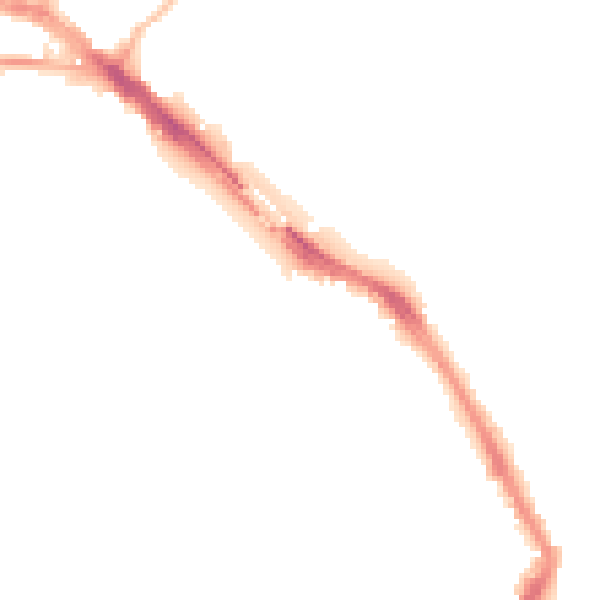 Night-time road noise heatmap for ME1 1AS