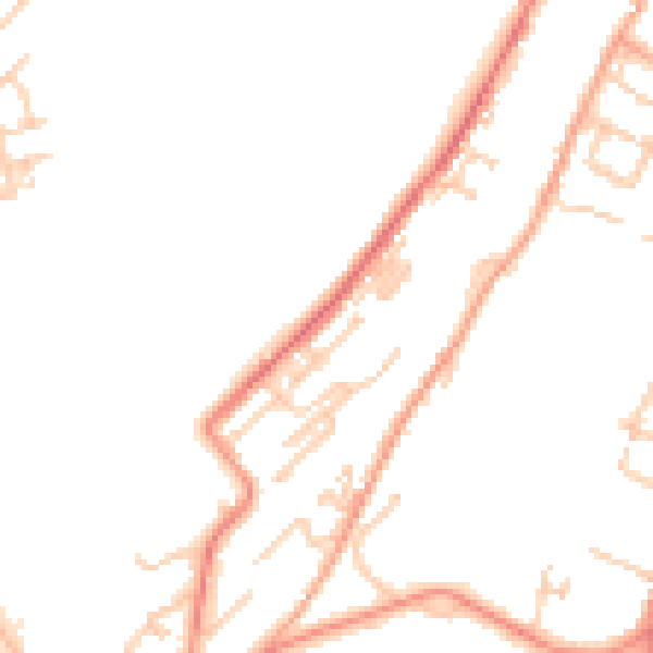 Daytime road noise heatmap for ME1 1AX