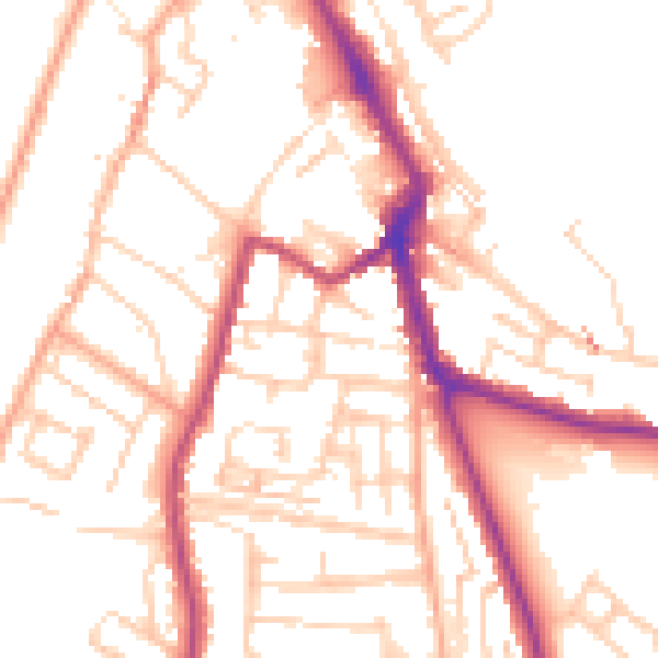 Daytime road noise heatmap for ME1 1AZ