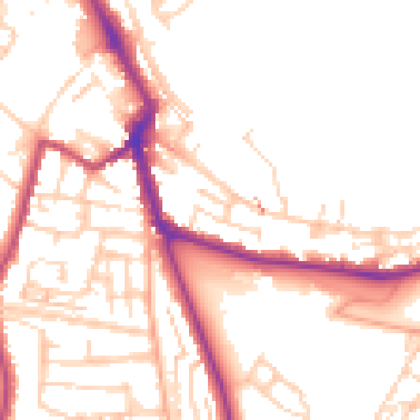Daytime road noise heatmap for ME1 1BB