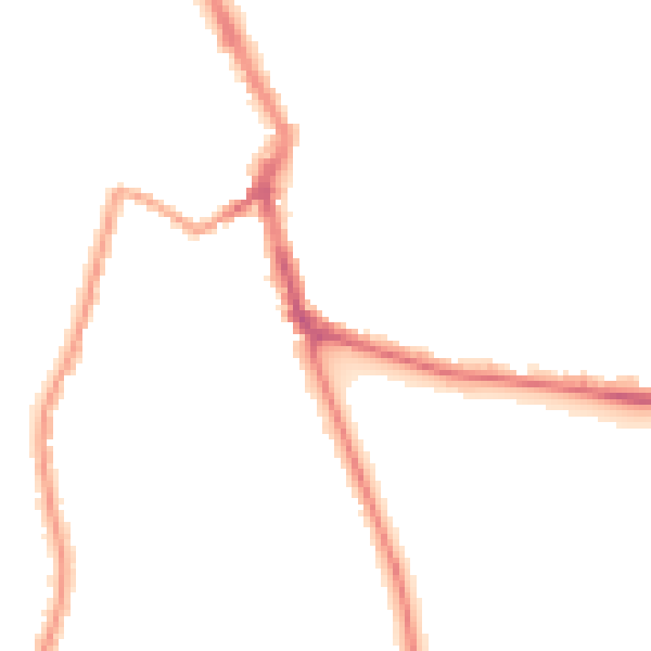 Night-time road noise heatmap for ME1 1BD