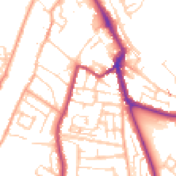 Daytime road noise heatmap for ME1 1BE