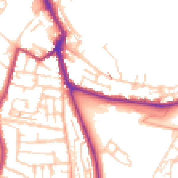 Daytime road noise heatmap for ME1 1BG
