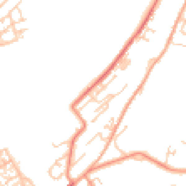 Daytime road noise heatmap for ME1 1BH
