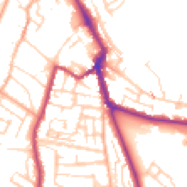 Daytime road noise heatmap for ME1 1BJ