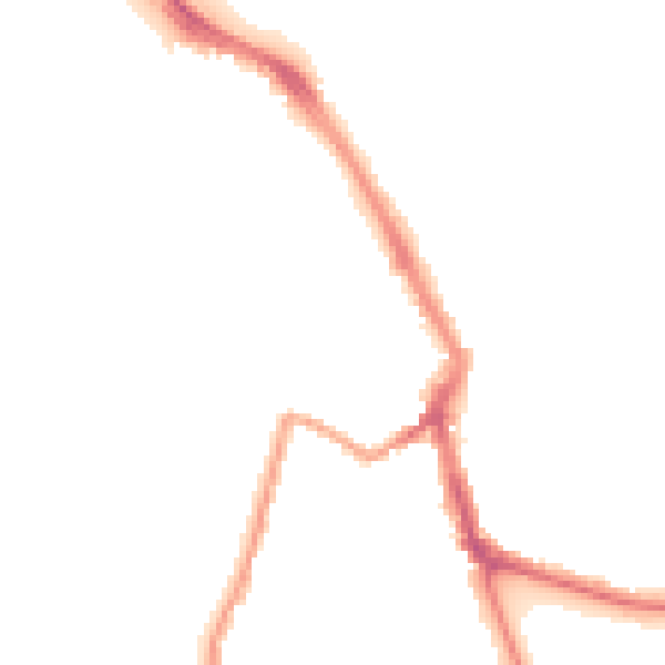 Night-time road noise heatmap for ME1 1BQ
