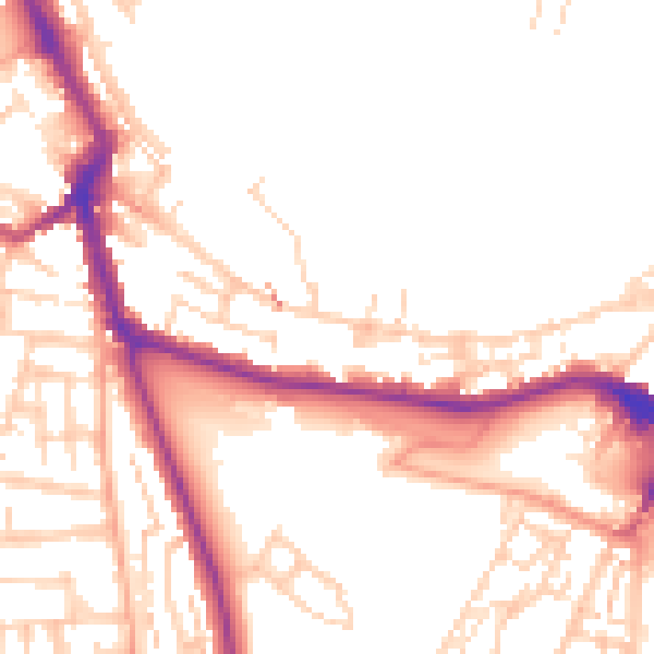 Daytime road noise heatmap for ME1 1BT