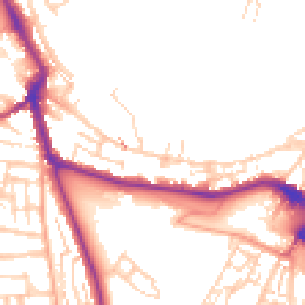 Daytime road noise heatmap for ME1 1BU