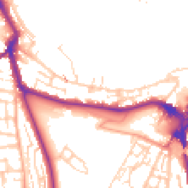 Daytime road noise heatmap for ME1 1BX