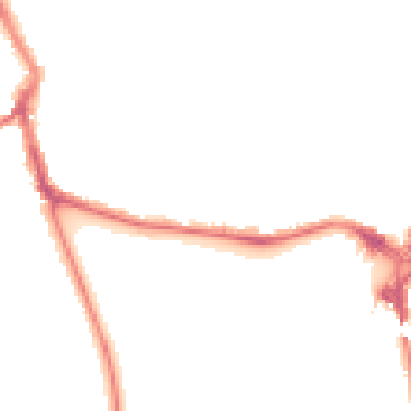 Night-time road noise heatmap for ME1 1BX