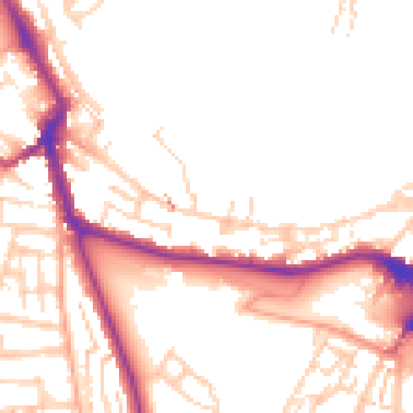 Daytime road noise heatmap for ME1 1BY