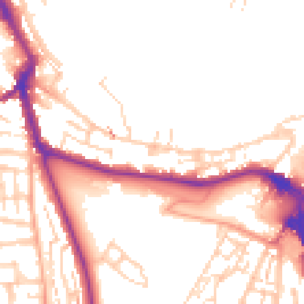 Daytime road noise heatmap for ME1 1BZ