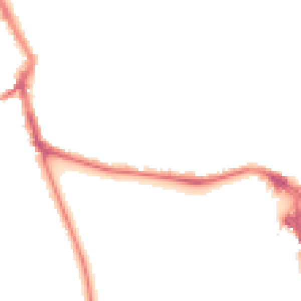 Night-time road noise heatmap for ME1 1BZ