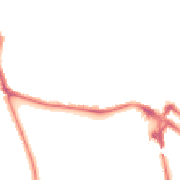 Night-time road noise heatmap for ME1 1DA