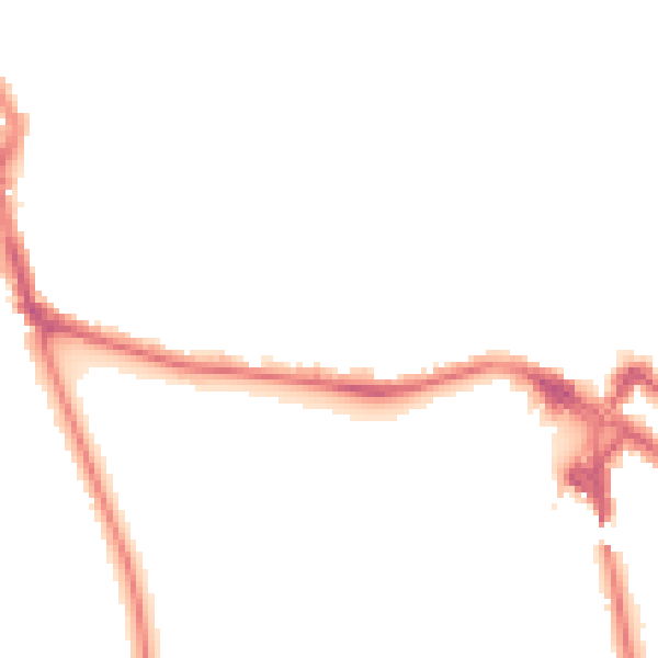 Night-time road noise heatmap for ME1 1DJ