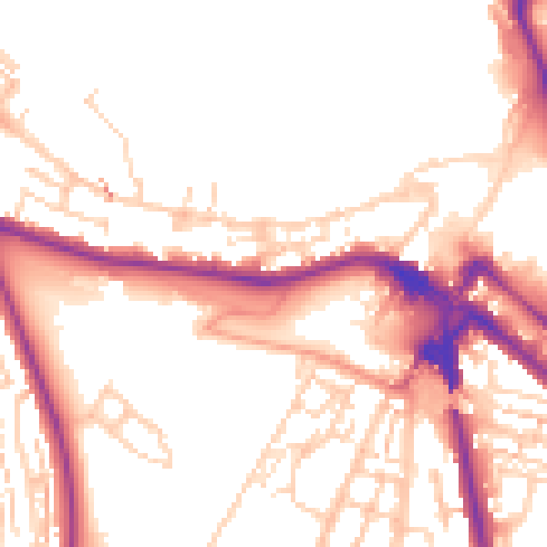 Daytime road noise heatmap for ME1 1DR