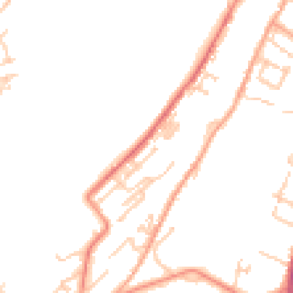 Daytime road noise heatmap for ME1 1ED