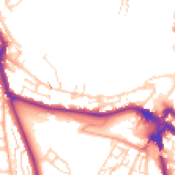 Daytime road noise heatmap for ME1 1EE