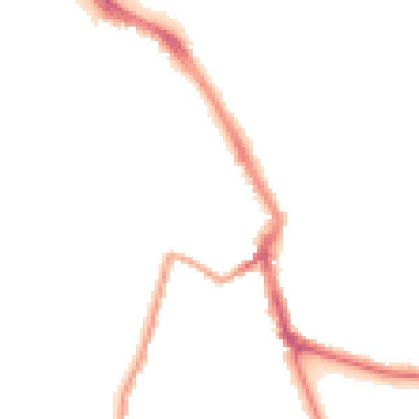 Night-time road noise heatmap for ME1 1ES