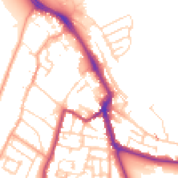 Daytime road noise heatmap for ME1 1EU