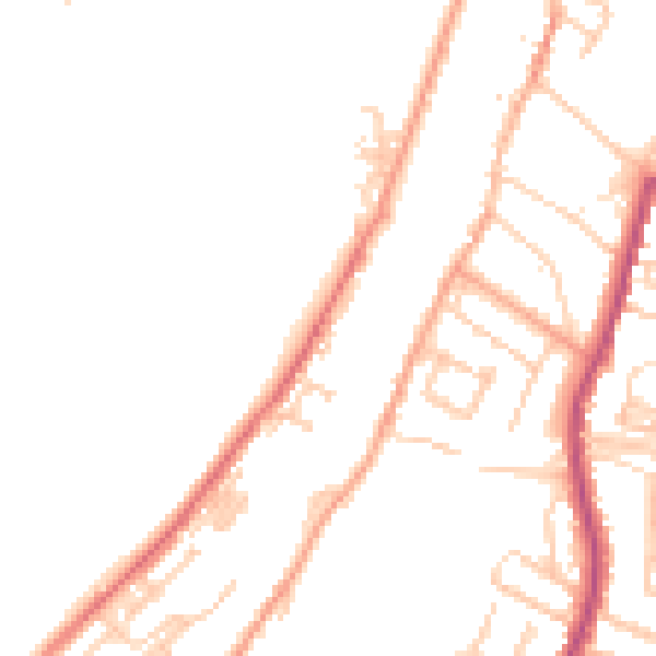 Daytime road noise heatmap for ME1 1FA