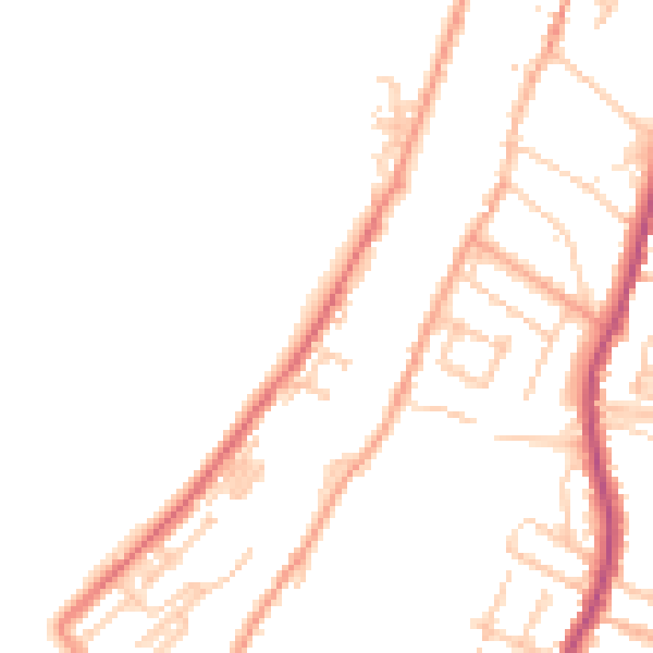 Daytime road noise heatmap for ME1 1FD